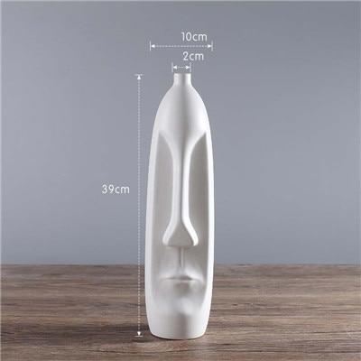Abstract Black and White Face Vase - Area Collections