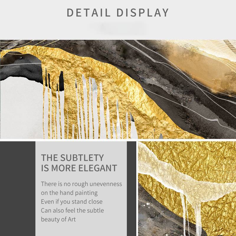 Abstract Golden Orb Wall Art - Area Collections
