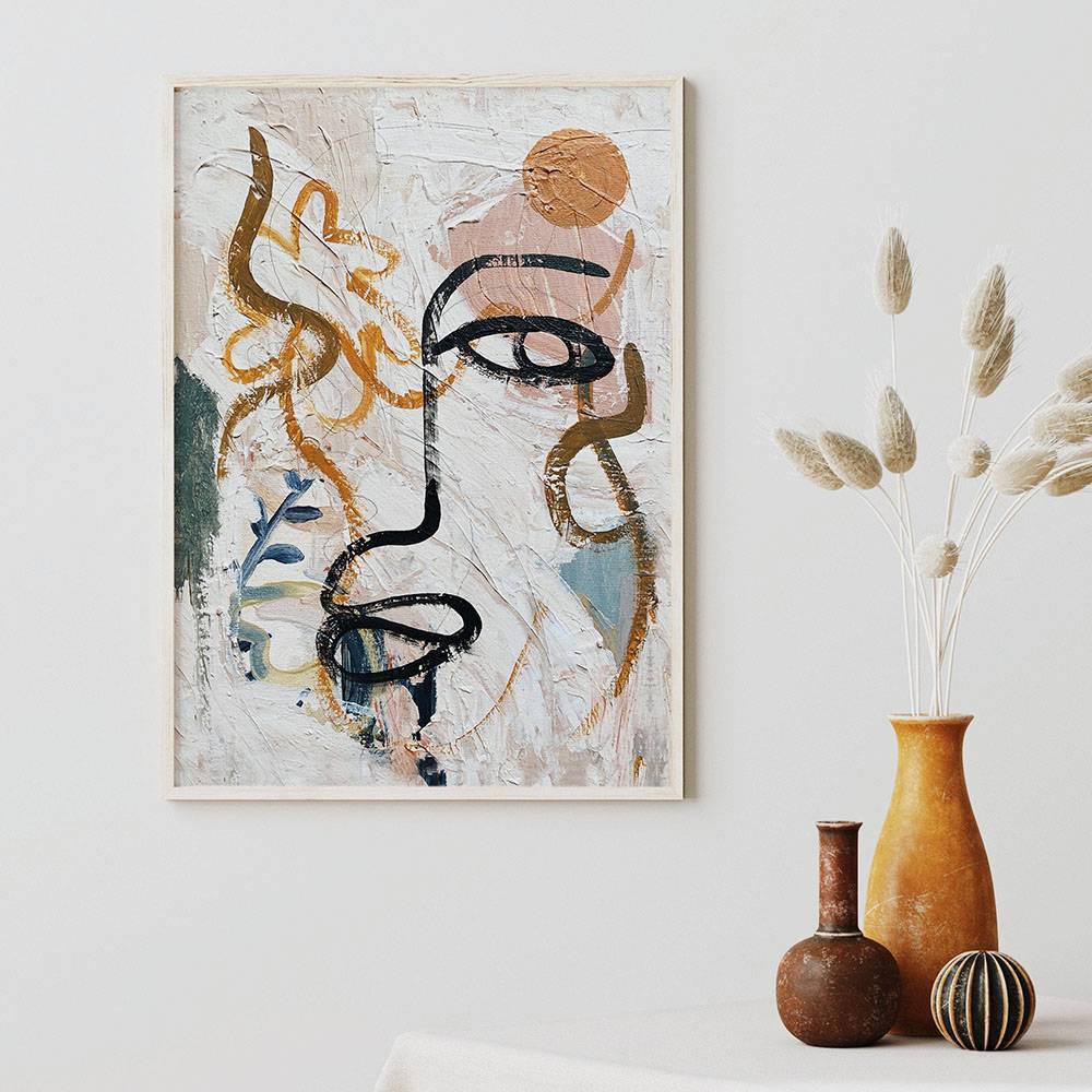 Abstract Human Face Graffiti Wall Art - Area Collections