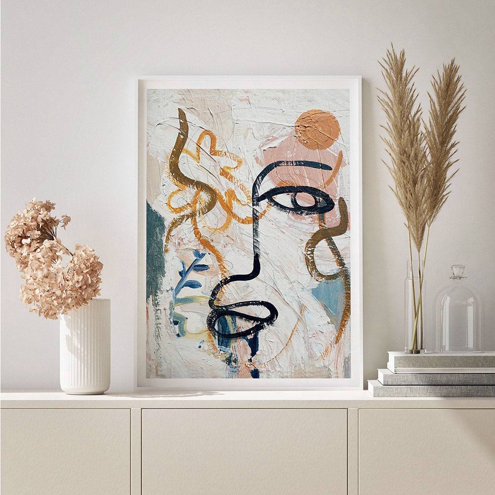 Abstract Human Face Graffiti Wall Art - Area Collections
