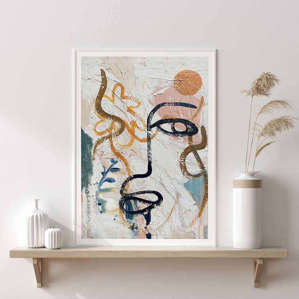 Abstract Human Face Graffiti Wall Art - Area Collections