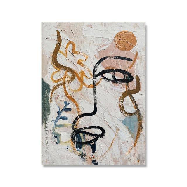 Abstract Human Face Graffiti Wall Art - Area Collections