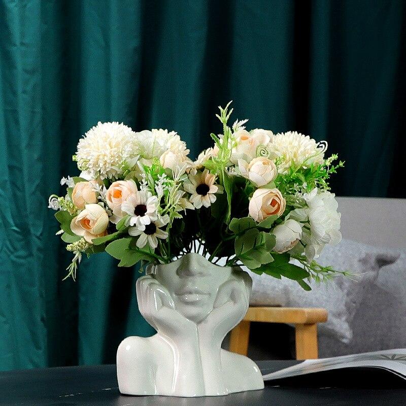 Abstract Lady Face Flower Vase - Area Collections
