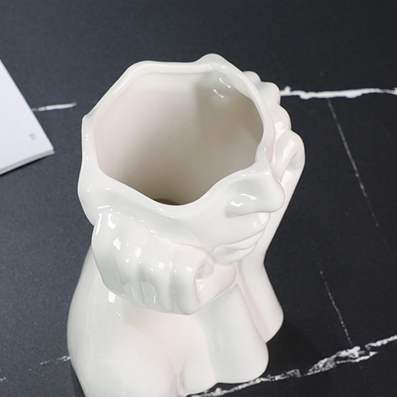 Abstract Lady Face Flower Vase - Area Collections