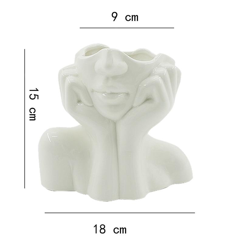 Abstract Lady Face Flower Vase - Area Collections