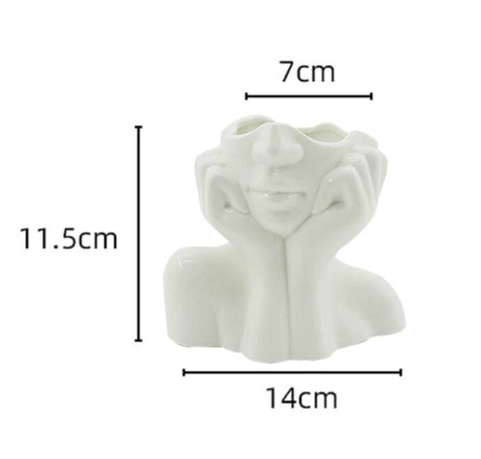 Abstract Lady Face Flower Vase - Area Collections