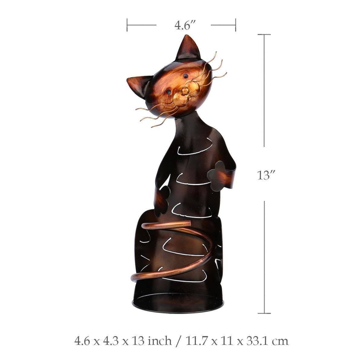 Area Bronzed Cat Wine Holder - Area Collections