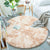 Area Colorful Shaggy Round Rug - Khaki - Area Collections