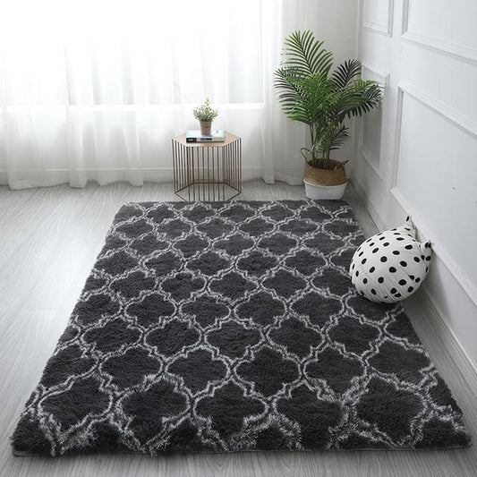Area Colorful Shaggy Rug - Trellis in Shadow - Area Collections