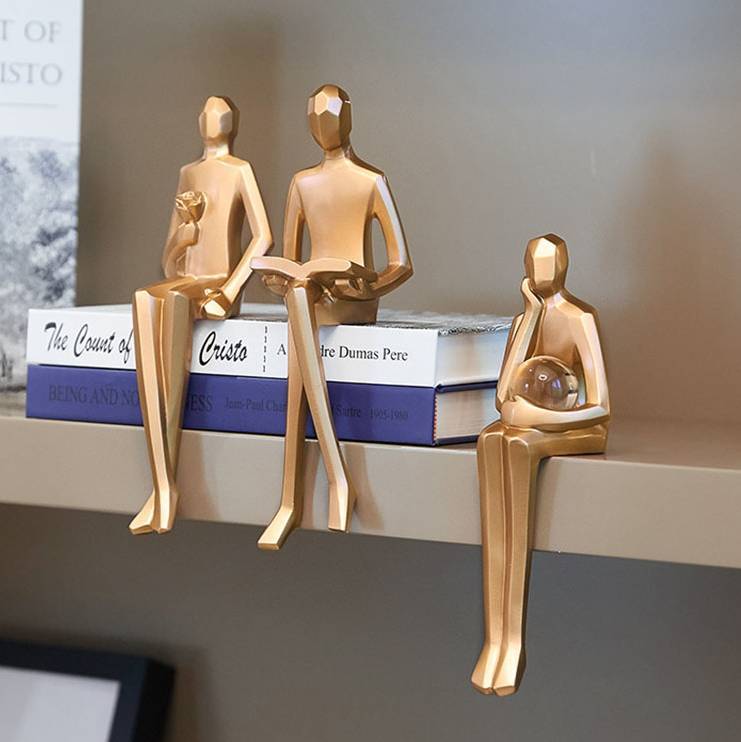Area Geometric Golden Genz Figurine - Area Collections