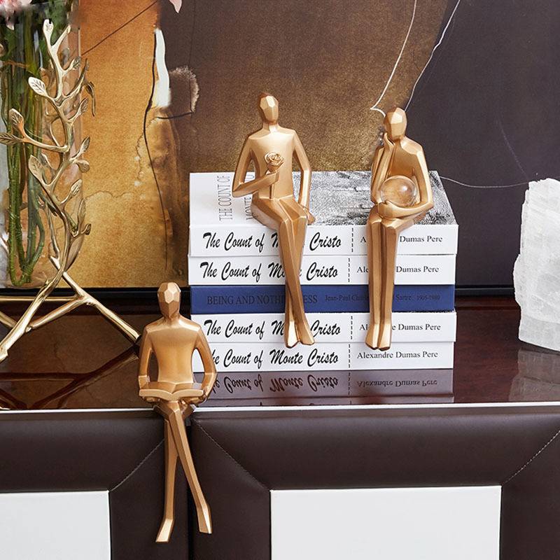 Area Geometric Golden Genz Figurine - Area Collections