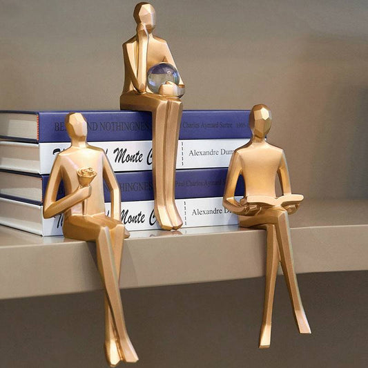 Area Geometric Golden Genz Figurine - Area Collections