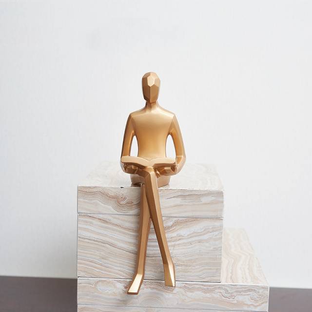 Area Geometric Golden Genz Figurine - Area Collections