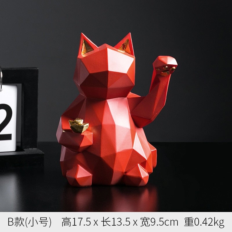 Area Geometric Lucky Cat - Area Collections