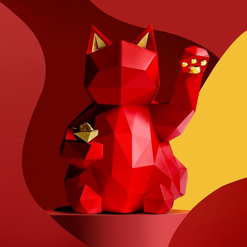 Area Geometric Lucky Cat - Area Collections