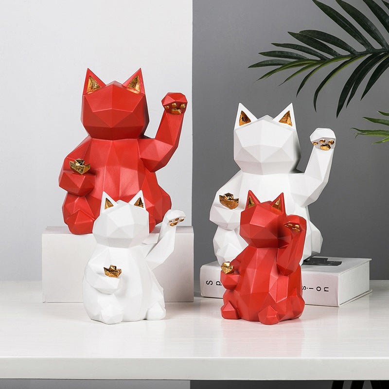 Area Geometric Lucky Cat - Area Collections