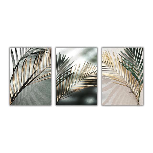 Area Golden Palm Leaf Wall Art - Area Collections