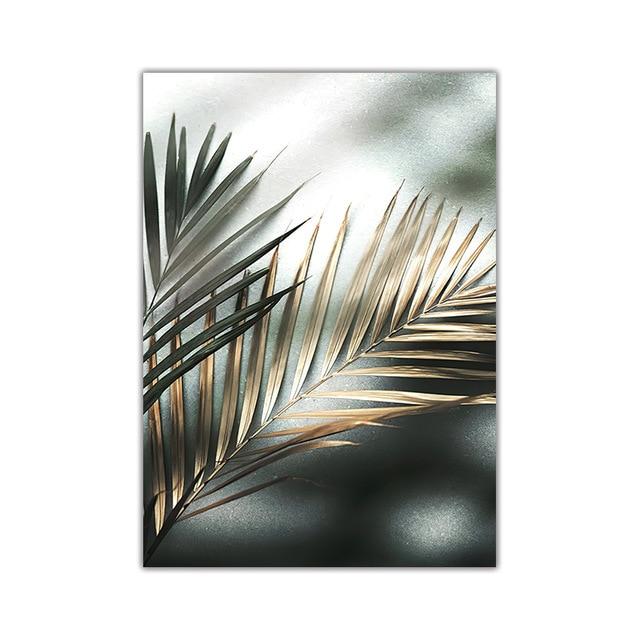 Area Golden Palm Leaf Wall Art - Area Collections