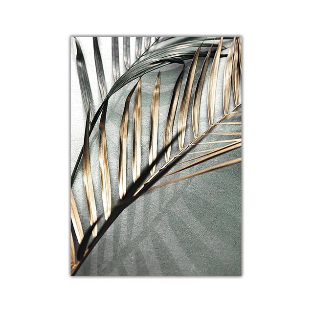 Area Golden Palm Leaf Wall Art - Area Collections