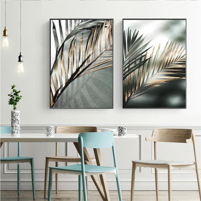 Area Golden Palm Leaf Wall Art - Area Collections