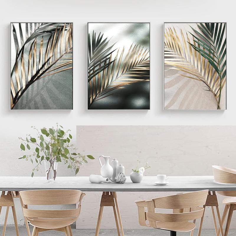 Area Golden Palm Leaf Wall Art - Area Collections