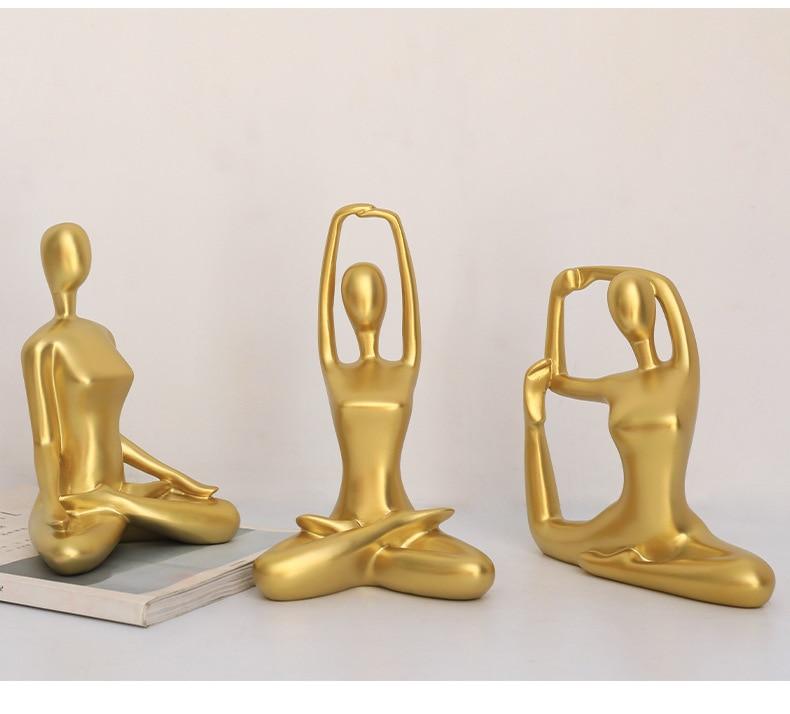 Area Golden Yoga Padmasana Statuette - Area Collections