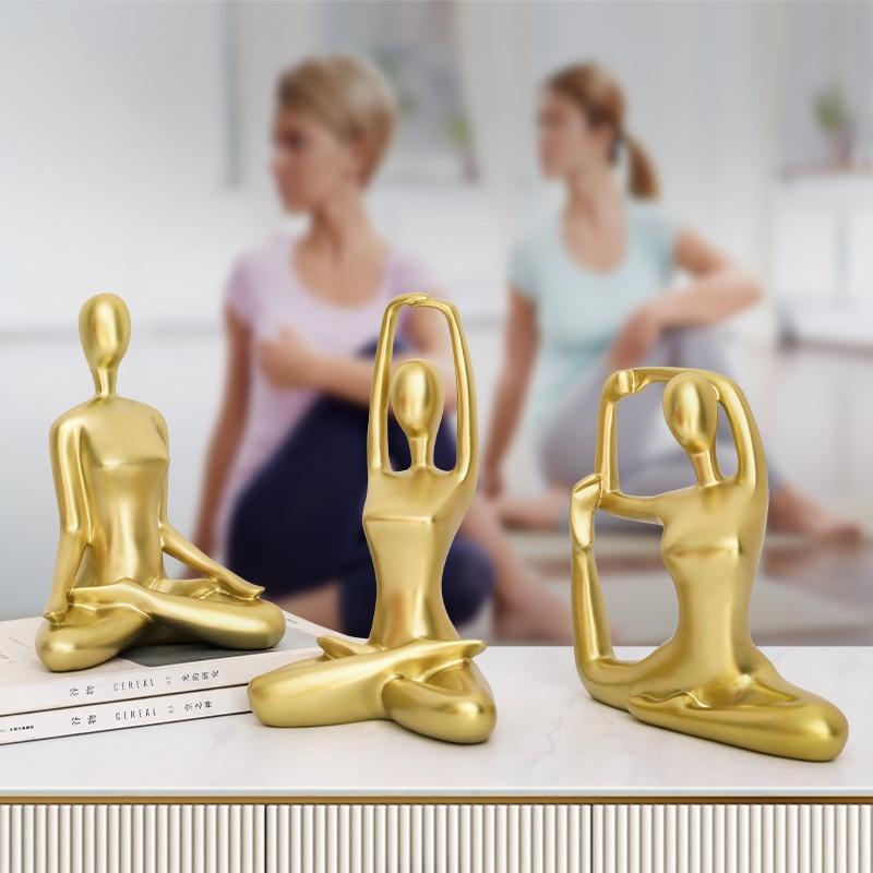 Area Golden Yoga Padmasana Statuette - Area Collections