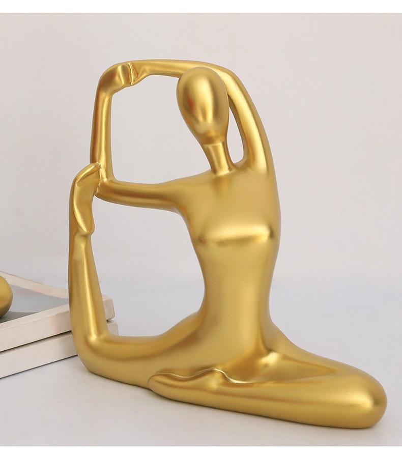 Area Golden Yoga Padmasana Statuette - Area Collections