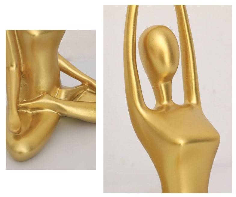 Area Golden Yoga Padmasana Statuette - Area Collections