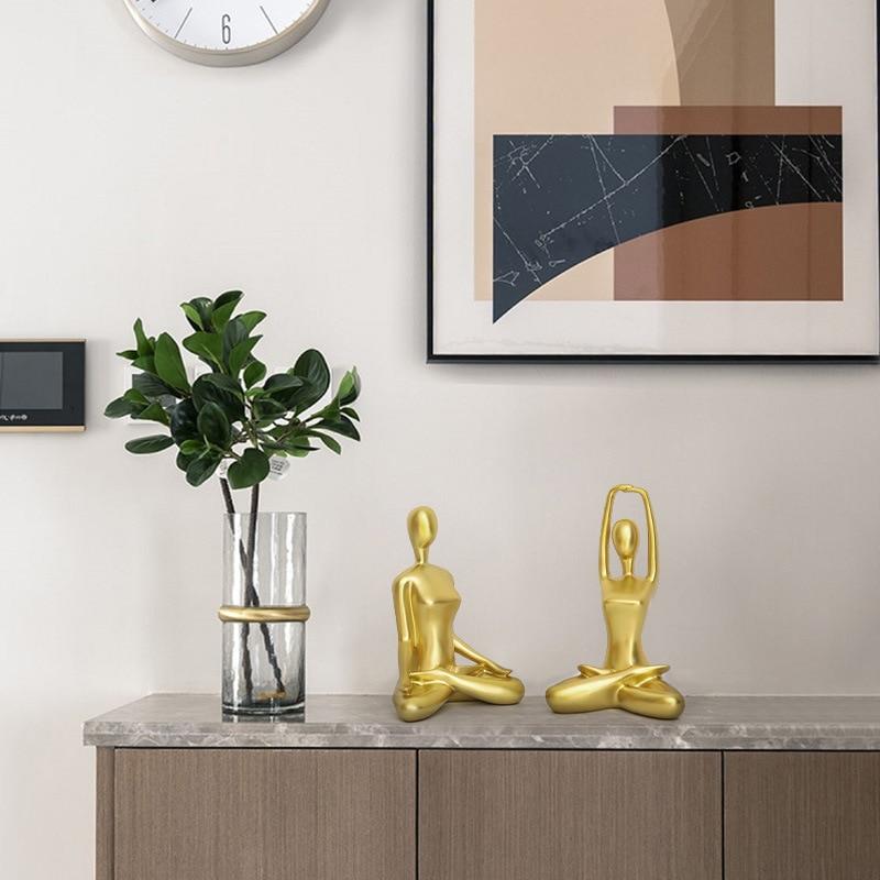 Area Golden Yoga Padmasana Statuette - Area Collections
