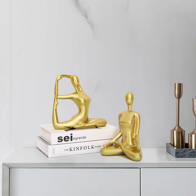 Area Golden Yoga Padmasana Statuette - Area Collections