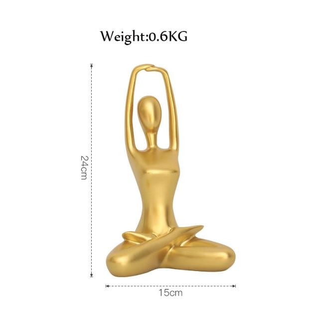 Area Golden Yoga Padmasana Statuette - Area Collections