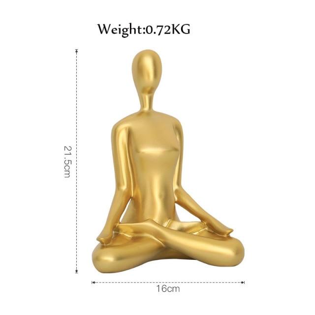Area Golden Yoga Padmasana Statuette - Area Collections