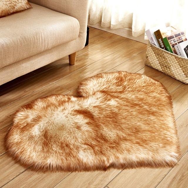 Area Heart Faux Sheepskin Rug - Area Collections