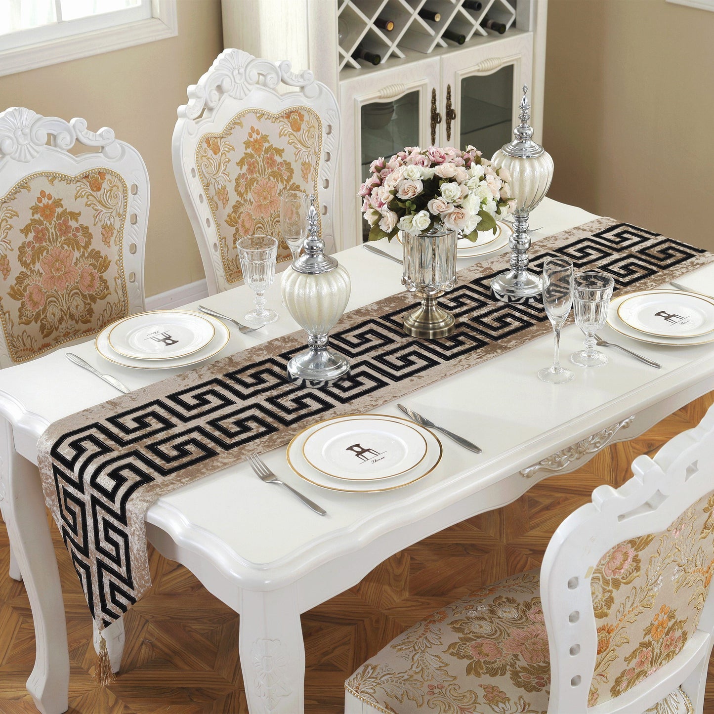 Area Retro Black and White Table Runner - Area Collections