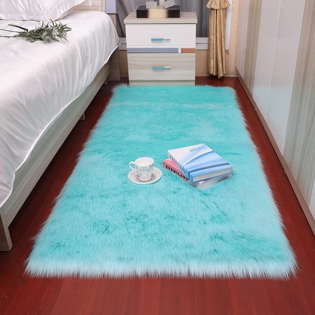 Area Soft Rectangle Faux Sheepskin Rug - Area Collections