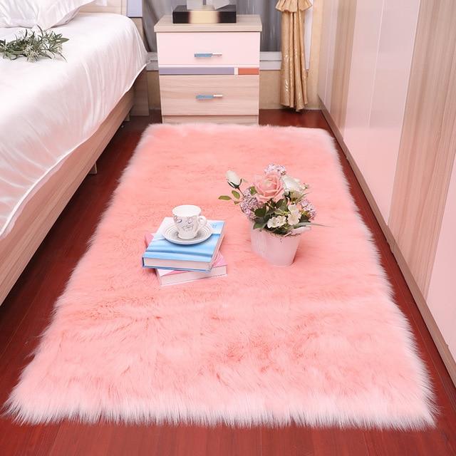 Area Soft Rectangle Faux Sheepskin Rug - Area Collections