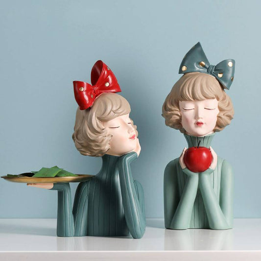 Art Deco Stylish Bowknot Girl - Area Collections
