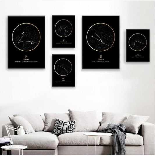 Astronomy Constellation Black Background - Area Collections