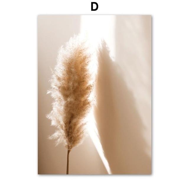 Beige Reed Dried Flower Wall Art - Area Collections