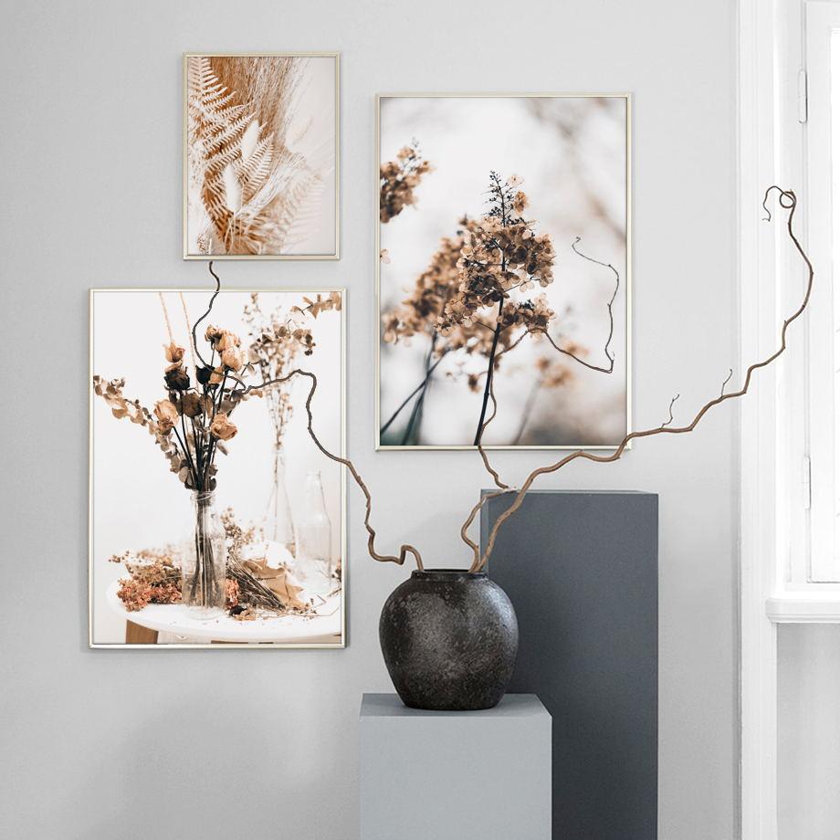 Beige Reed Dried Flower Wall Art - Area Collections