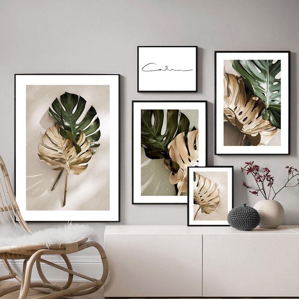 Calm Monstera Leaf Wall Art - Area Collections