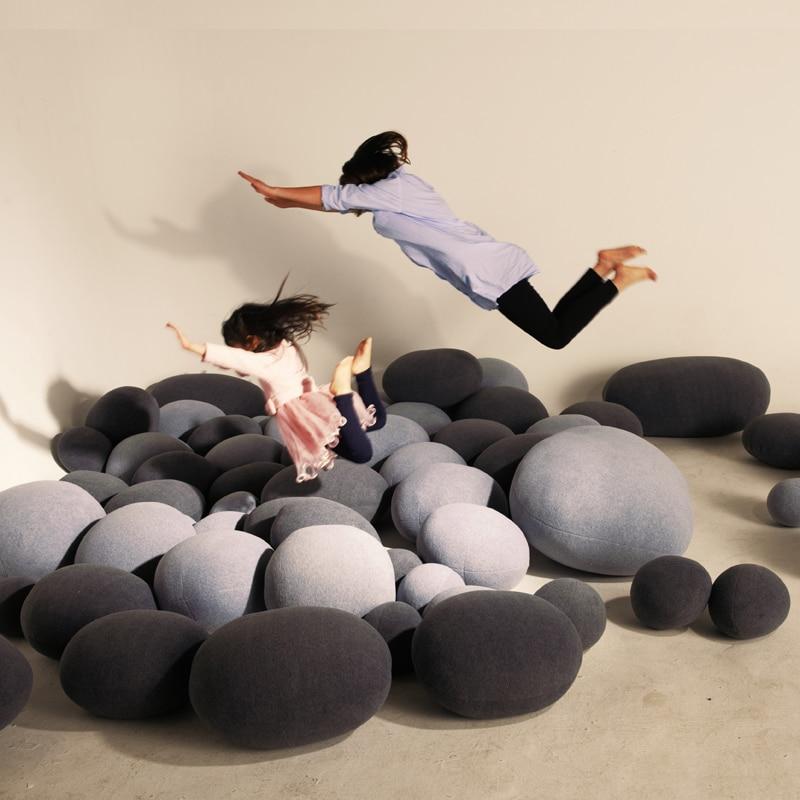 Cobblestone Boulder Throw Pillow - Area Collections