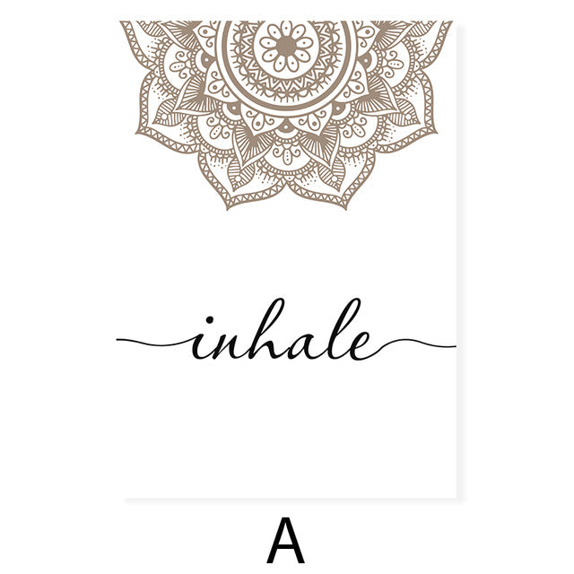 Exhale Inhale Mandala Mindfulness Wall Art - Area Collections