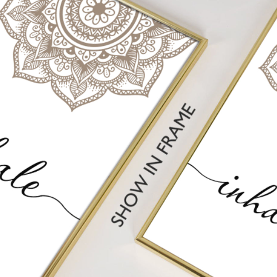 Exhale Inhale Mandala Mindfulness Wall Art - Area Collections