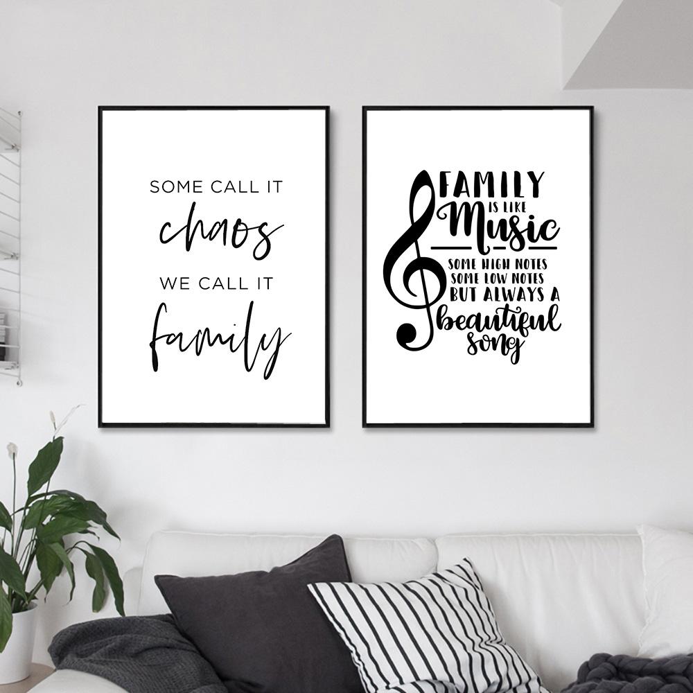 Family Chaos Funny Quote Wall Art - Area Collections