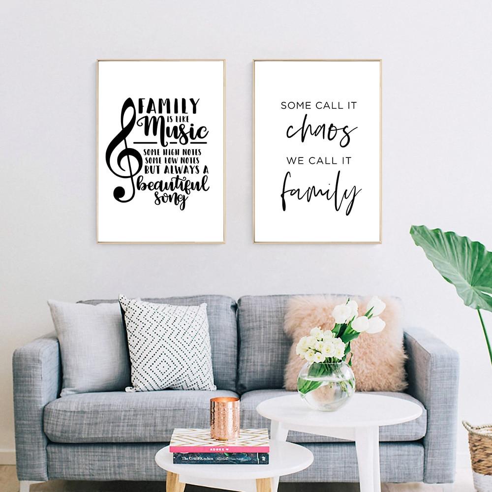 Family Chaos Funny Quote Wall Art - Area Collections