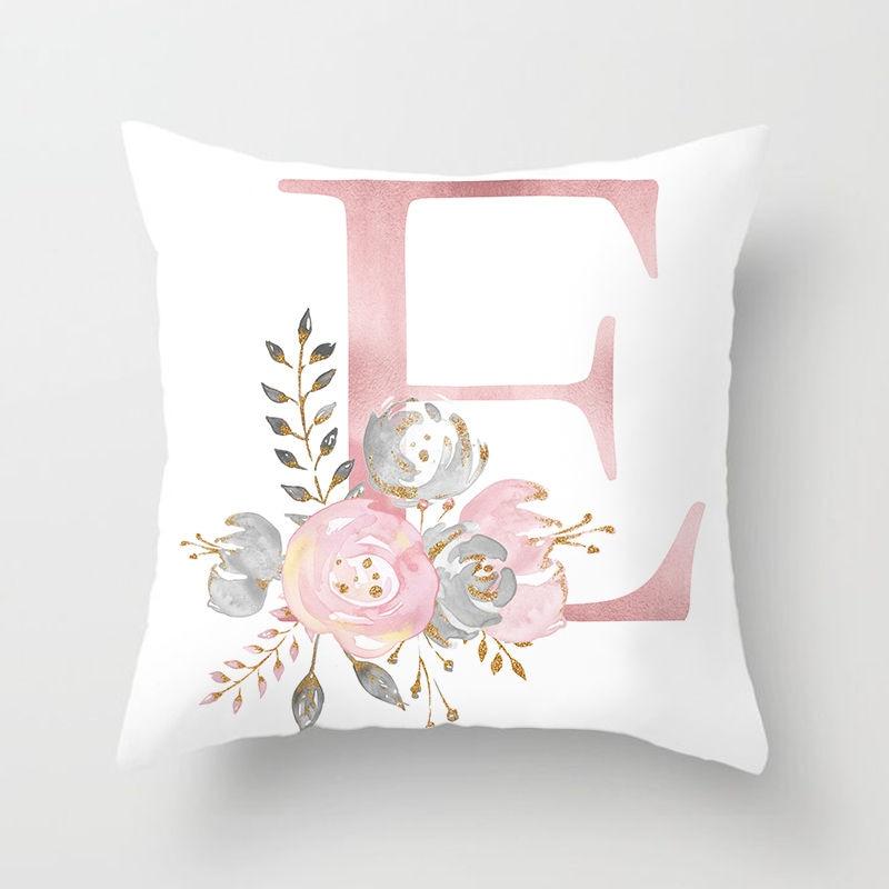 Floral Letter Pillow Cover - Area Collections