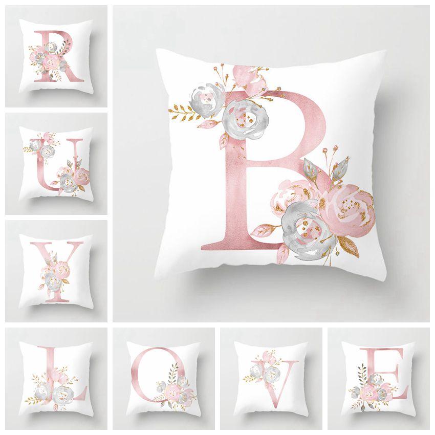 Floral Letter Pillow Cover - Area Collections