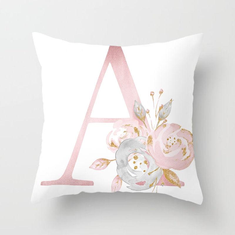 Floral Letter Pillow Cover - Area Collections